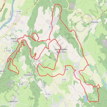 Trace GPS Rando Nord Isère, itinéraire, parcours