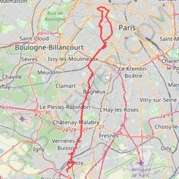 Trace GPS Paris, itinéraire, parcours