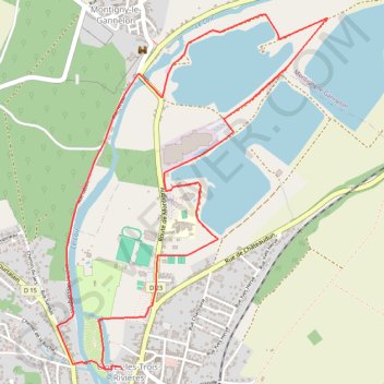 Trace GPS Autour du château de Montitgny, itinéraire, parcours
