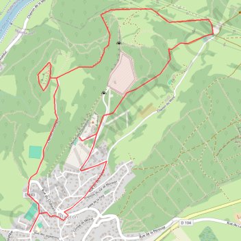 Trace GPS Le Château médiéval - Doubs, itinéraire, parcours