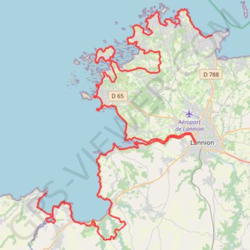 Trace GPS GR34 De Perros-Guirec (Côtes-d'Armor) à Locquirec (Finistère), itinéraire, parcours