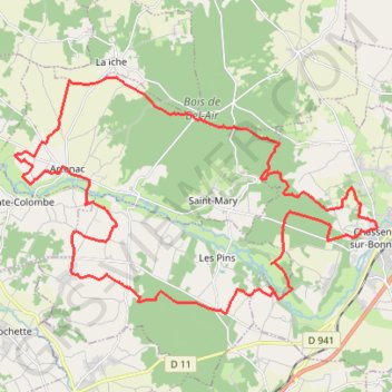 Trace GPS Dans la forêt de Chasseneuil, itinéraire, parcours