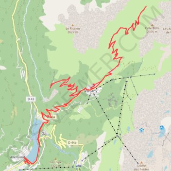 Trace GPS Sortie dans l'Oisans, itinéraire, parcours