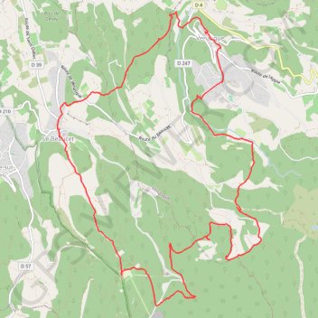 Trace GPS Le Beaucet-Caroufra-Venasque (84), itinéraire, parcours