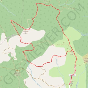 Trace GPS Charajaille en boucle depuis Glaise, itinéraire, parcours