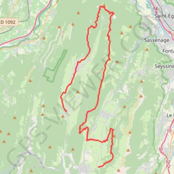 Trace GPS Méaudre Villard de Lans, itinéraire, parcours