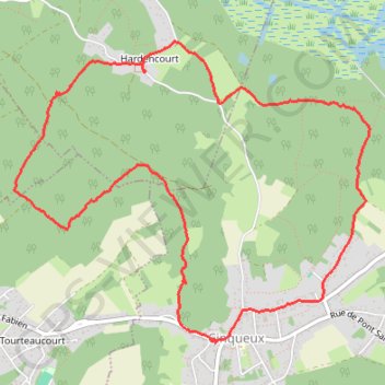 Trace GPS Cinqueux-Hardencourt, itinéraire, parcours