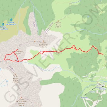 Trace GPS Le Mont-Mirantin, itinéraire, parcours
