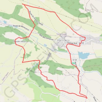 Trace GPS Randonnée des Fleurs - Montcarra, itinéraire, parcours