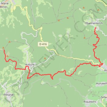Trace GPS Route planned by LocusMap web planner, itinéraire, parcours