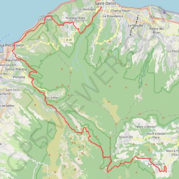 Trace GPS Grand Raid de la Reunion 2022 La Mascareignes, itinéraire, parcours