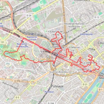 Trace GPS La Défense - Un musée en plein air, itinéraire, parcours