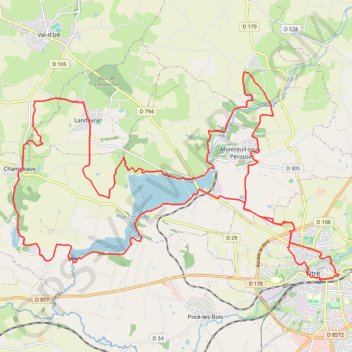 Trace GPS Vitré - Champeaux, itinéraire, parcours