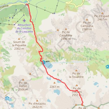 Trace GPS Pic de Madamète, itinéraire, parcours