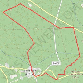 Trace GPS Randonnée à saint jean aux bois, itinéraire, parcours