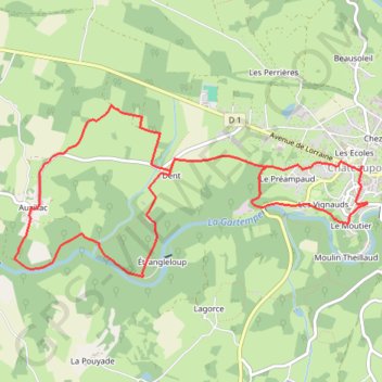 Trace GPS Sentier des Narcisses - Châteauponsac, itinéraire, parcours
