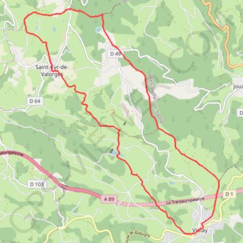 Trace GPS Montagnes du Matin - Saint-Cyr-de-Valorges, itinéraire, parcours