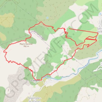 Trace GPS ROC DU CAYLARET-Saint JEAN DU BUEGES, itinéraire, parcours
