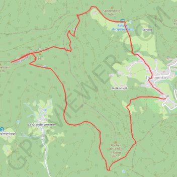 Trace GPS Thannenkirch, itinéraire, parcours