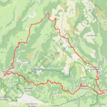 Trace GPS De la vallée du Lot à la plénitude de l'Aubrac - Saint-Geniez-d'Olt, itinéraire, parcours