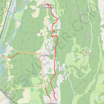 Trace GPS Sur les Pas des Huguenots - Chindrieux - Serrières-en-Chautagne, itinéraire, parcours