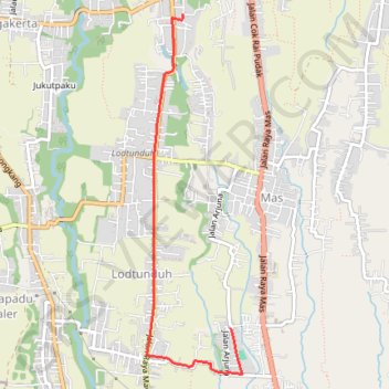 Trace GPS Bali - Ubud, itinéraire, parcours