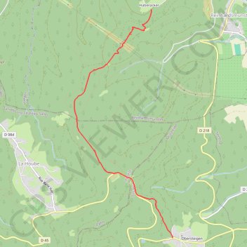 Trace GPS Obersteigen - Haberacker, itinéraire, parcours