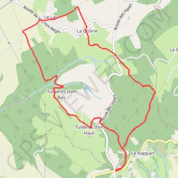 Trace GPS Echalas (Croix-Régis) (69), itinéraire, parcours