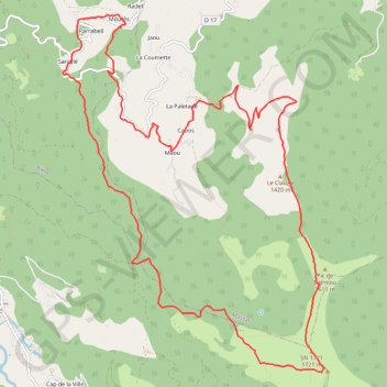 Trace GPS Boucle Moures-Tuc de la coume -col viele morte, itinéraire, parcours