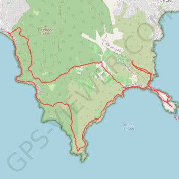 Trace GPS De la plage de Gigaro au Cap Taillat, itinéraire, parcours