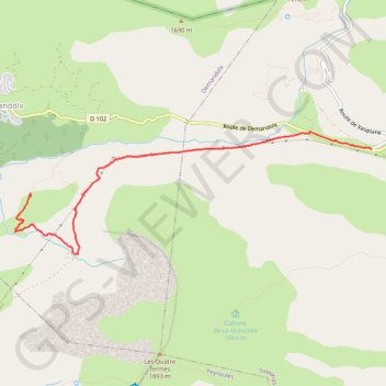 Trace GPS Autour du col Saint Barnabé, itinéraire, parcours