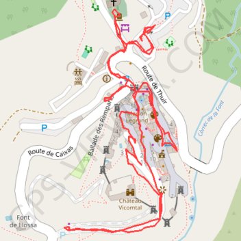 Trace GPS Castelnou, itinéraire, parcours