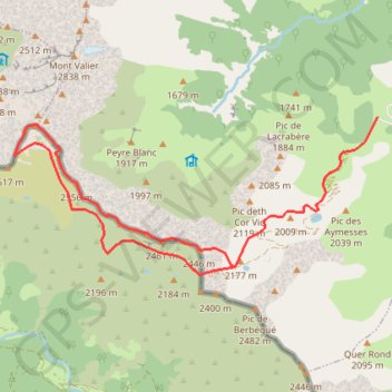 Trace GPS Pic de la Pale de la Clauère, itinéraire, parcours
