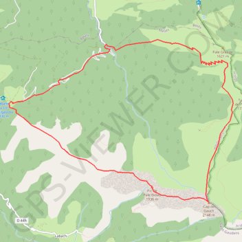 Trace GPS Cap de Gauch par la crête ouest, itinéraire, parcours