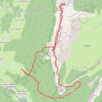 Trace GPS Tour du Pinet - Sangles de Fouda Blanc et du Pinet (Chartreuse), itinéraire, parcours