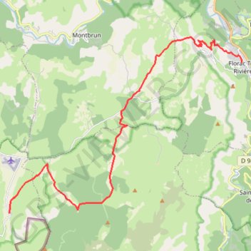 Trace GPS Gorges du Tarn 6_21,7kms_315m, itinéraire, parcours