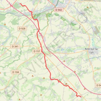 Trace GPS De Wisques à Auchy-au-Bois, itinéraire, parcours