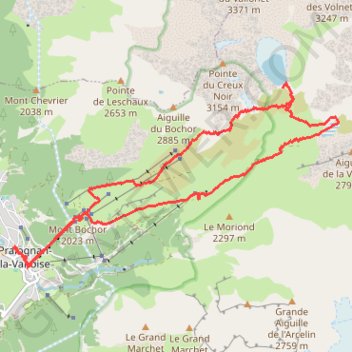 Trace GPS Lac de la patinoire en boucle (Vanoise), itinéraire, parcours