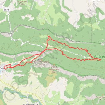 Trace GPS Le Muletier autour du Saoü, itinéraire, parcours