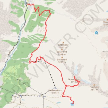 Trace GPS Oberrothorn, itinéraire, parcours