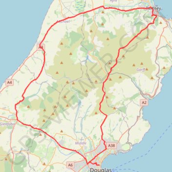 Trace GPS Douglas à Douglas Île de Man, IMN, itinéraire, parcours