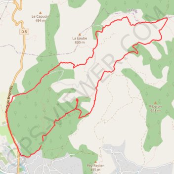 Trace GPS La montagne de La Loube, itinéraire, parcours