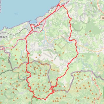 Trace GPS Balade en pays Basque, itinéraire, parcours