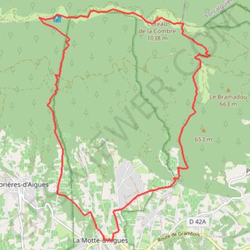 Trace GPS La Motte d'Aigues-Sur les crêtes à reconnaitre, itinéraire, parcours