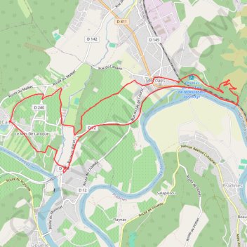 Trace GPS Caillac-La Vierge (Mercuès), itinéraire, parcours
