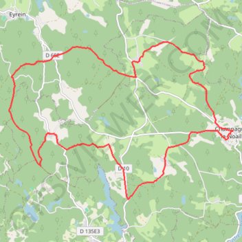Trace GPS Promenons-nous dans les bois - Champagnac-la-Noaille - Pays d'Égletons, itinéraire, parcours