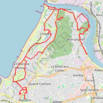 Trace GPS Balade dans Biarritz, itinéraire, parcours