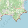 Trace GPS 4ème étape de la traversée du massif des Maures jusqu'à Saint Tropez, itinéraire, parcours