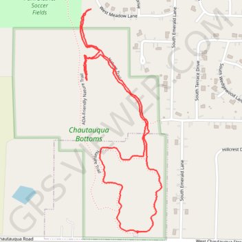Trace GPS Chautauqua Bottoms Loop (Carbondale), itinéraire, parcours