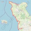 Trace GPS GR223 - Cherbourg à Coutances, itinéraire, parcours